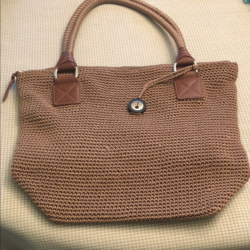 Vintage The SAK Brown Woven Hobo Boho Bag  NWOT- Not Used With Flaw  #1294
